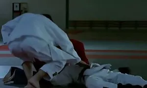 Muscular dude threw young blonde on the bed and eagerly fucks