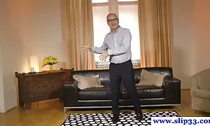The guy section girlfriend and shoves in her his dick